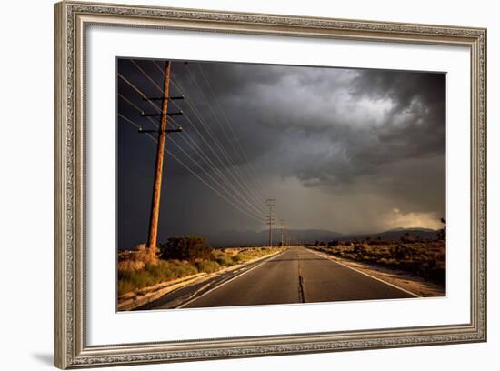 Tarmac Road Disappearing into Distance in USA-Jody Miller-Framed Photographic Print