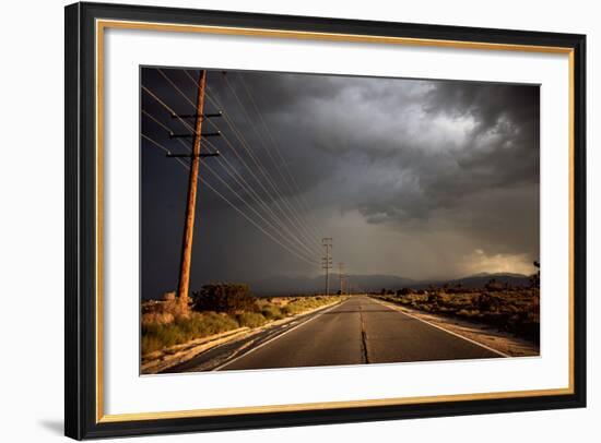 Tarmac Road Disappearing into Distance in USA-Jody Miller-Framed Photographic Print