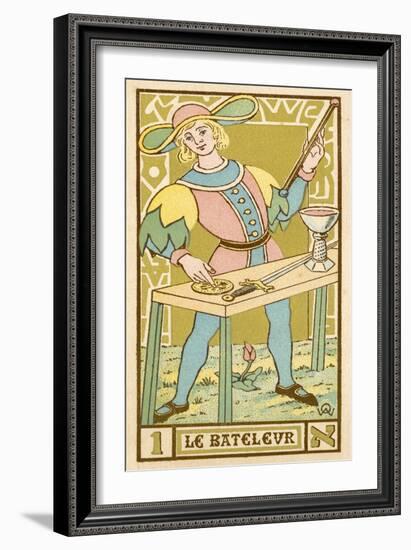 Tarot: 1 Le Bateleur, The Juggler-Oswald Wirth-Framed Art Print