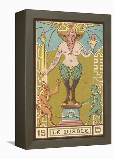 Tarot: 15 Le Diable, The Devil-Oswald Wirth-Framed Premier Image Canvas