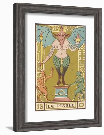 Tarot: 15 Le Diable, The Devil-Oswald Wirth-Framed Photographic Print