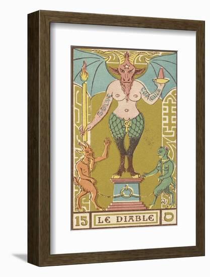 Tarot: 15 Le Diable, The Devil-Oswald Wirth-Framed Photographic Print