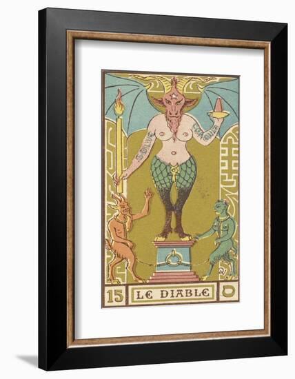 Tarot: 15 Le Diable, The Devil-Oswald Wirth-Framed Photographic Print