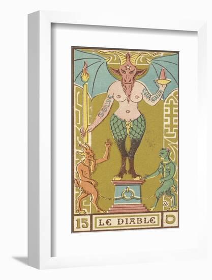 Tarot: 15 Le Diable, The Devil-Oswald Wirth-Framed Photographic Print