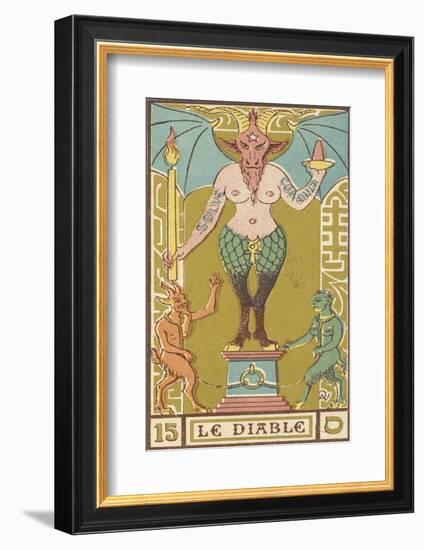 Tarot: 15 Le Diable, The Devil-Oswald Wirth-Framed Photographic Print