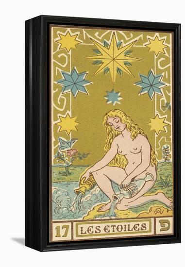 Tarot: 17 Les Etoiles, The Stars-Oswald Wirth-Framed Premier Image Canvas