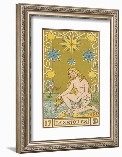 Tarot: 17 Les Etoiles, The Stars-Oswald Wirth-Framed Photographic Print