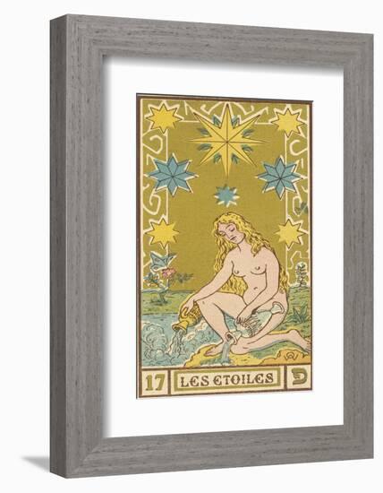 Tarot: 17 Les Etoiles, The Stars-Oswald Wirth-Framed Photographic Print