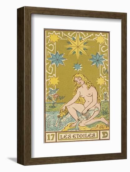 Tarot: 17 Les Etoiles, The Stars-Oswald Wirth-Framed Photographic Print