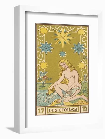 Tarot: 17 Les Etoiles, The Stars-Oswald Wirth-Framed Photographic Print