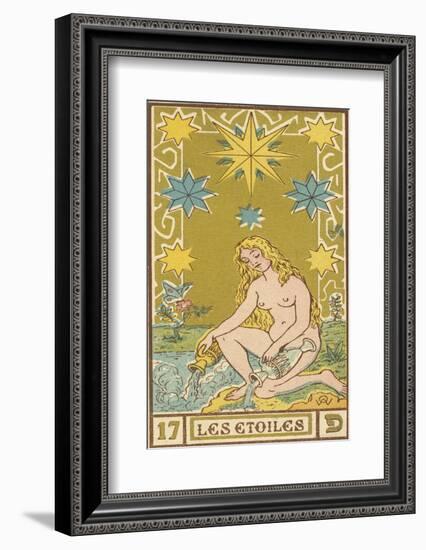 Tarot: 17 Les Etoiles, The Stars-Oswald Wirth-Framed Photographic Print