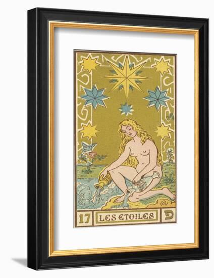 Tarot: 17 Les Etoiles, The Stars-Oswald Wirth-Framed Photographic Print