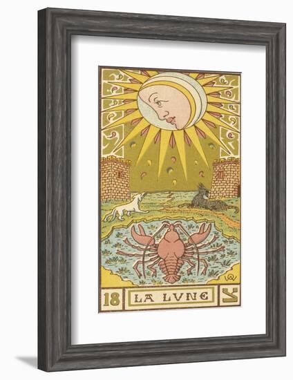 Tarot: 18 La Lune, The Moon-Oswald Wirth-Framed Photographic Print