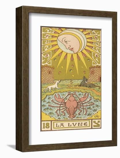 Tarot: 18 La Lune, The Moon-Oswald Wirth-Framed Photographic Print