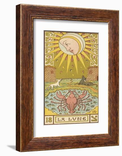 Tarot: 18 La Lune, The Moon-Oswald Wirth-Framed Photographic Print