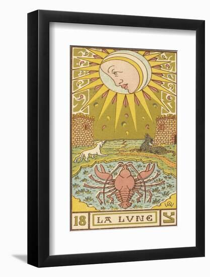 Tarot: 18 La Lune, The Moon-Oswald Wirth-Framed Photographic Print