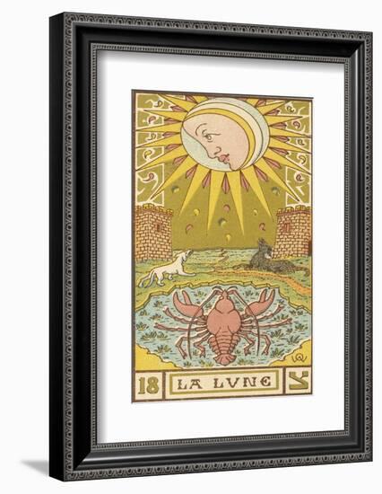 Tarot: 18 La Lune, The Moon-Oswald Wirth-Framed Photographic Print