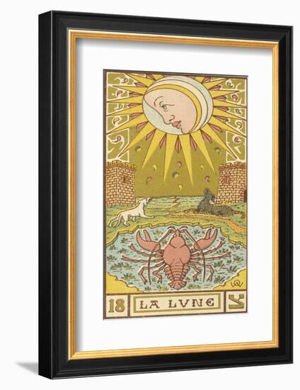 Tarot: 18 La Lune, The Moon-Oswald Wirth-Framed Photographic Print