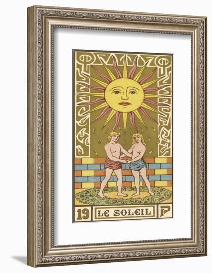 Tarot: 19 Le Soleil, The Sun-Oswald Wirth-Framed Photographic Print