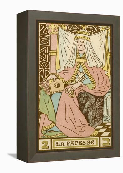 Tarot: 2 La Papesse, The Female Pope-Oswald Wirth-Framed Premier Image Canvas