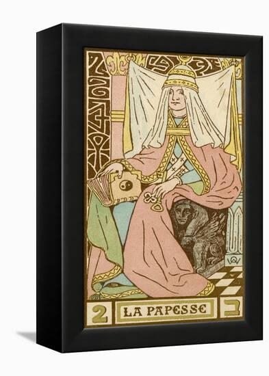 Tarot: 2 La Papesse, The Female Pope-Oswald Wirth-Framed Premier Image Canvas