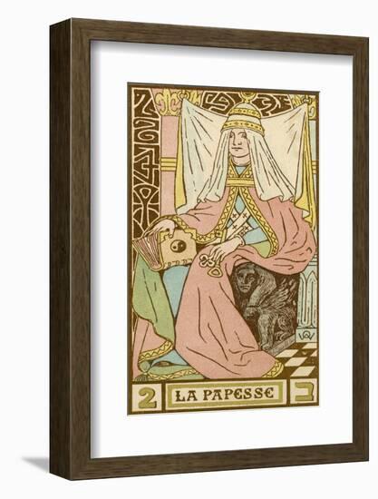 Tarot: 2 La Papesse, The Female Pope-Oswald Wirth-Framed Photographic Print