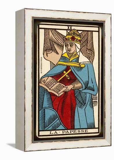 Tarot: 2 La Papesse, The Female Pope-null-Framed Stretched Canvas