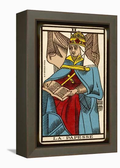 Tarot: 2 La Papesse, The Female Pope-null-Framed Stretched Canvas