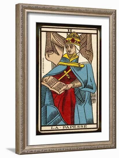 Tarot: 2 La Papesse, The Female Pope-null-Framed Art Print