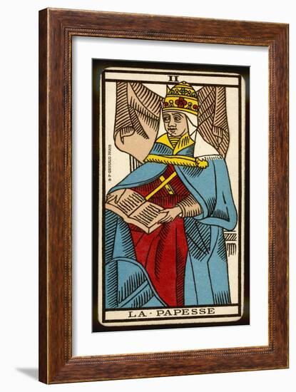 Tarot: 2 La Papesse, The Female Pope-null-Framed Art Print