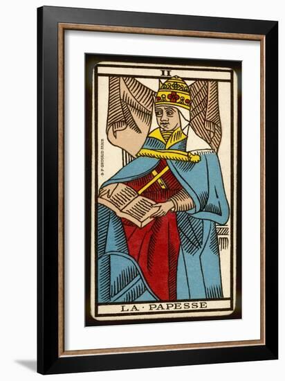 Tarot: 2 La Papesse, The Female Pope-null-Framed Art Print