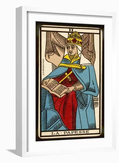 Tarot: 2 La Papesse, The Female Pope-null-Framed Art Print