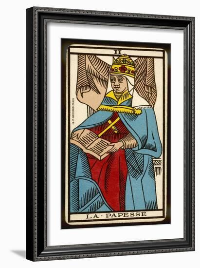 Tarot: 2 La Papesse, The Female Pope-null-Framed Art Print