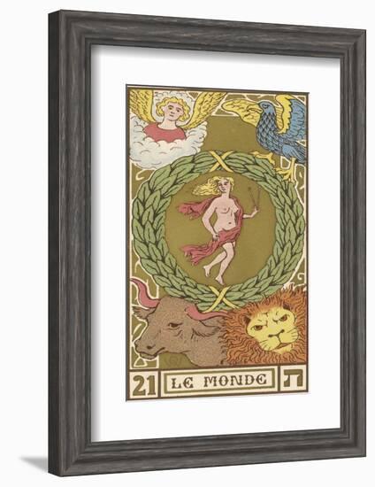 Tarot: 21 Le Monde, The World-Oswald Wirth-Framed Photographic Print