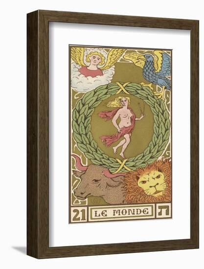 Tarot: 21 Le Monde, The World-Oswald Wirth-Framed Photographic Print