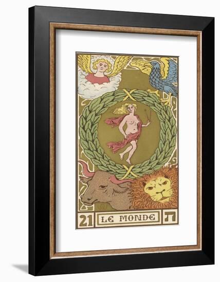 Tarot: 21 Le Monde, The World-Oswald Wirth-Framed Photographic Print