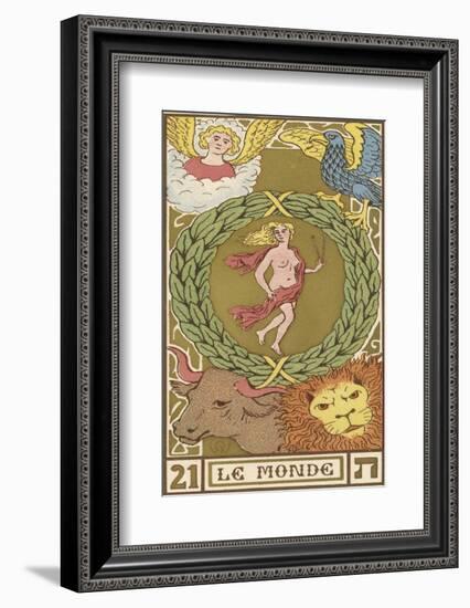 Tarot: 21 Le Monde, The World-Oswald Wirth-Framed Photographic Print