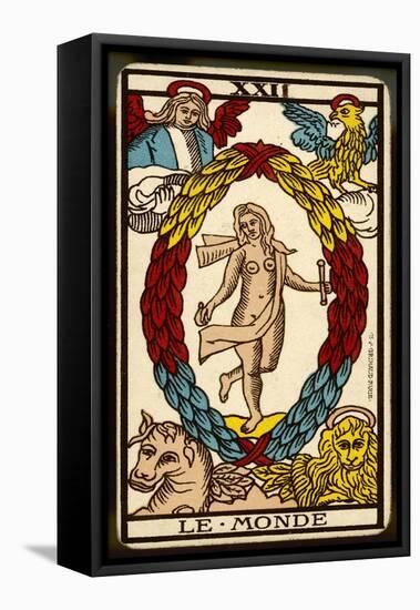 Tarot: 21 Le Monde, The World-null-Framed Premier Image Canvas