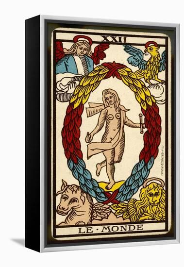 Tarot: 21 Le Monde, The World-null-Framed Premier Image Canvas