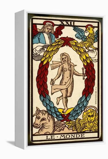 Tarot: 21 Le Monde, The World-null-Framed Premier Image Canvas