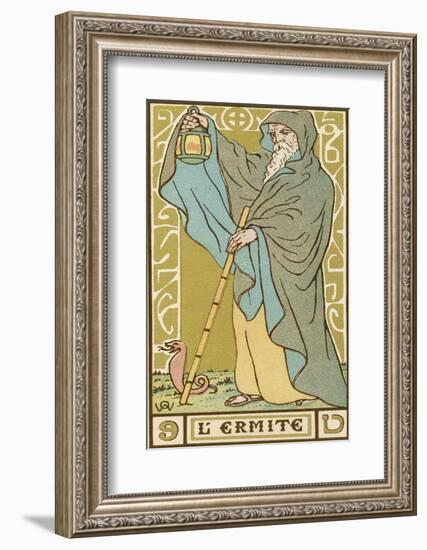 Tarot: 9 L'Ermite, The Hermit-Oswald Wirth-Framed Photographic Print