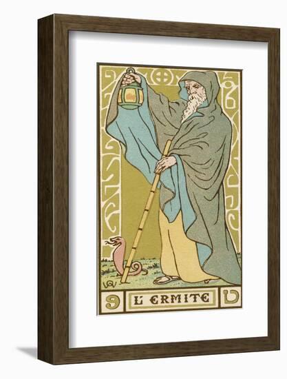 Tarot: 9 L'Ermite, The Hermit-Oswald Wirth-Framed Photographic Print