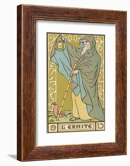 Tarot: 9 L'Ermite, The Hermit-Oswald Wirth-Framed Photographic Print