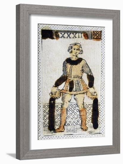 Tarot Card for Aquarius, 16th Century, Italy-null-Framed Giclee Print