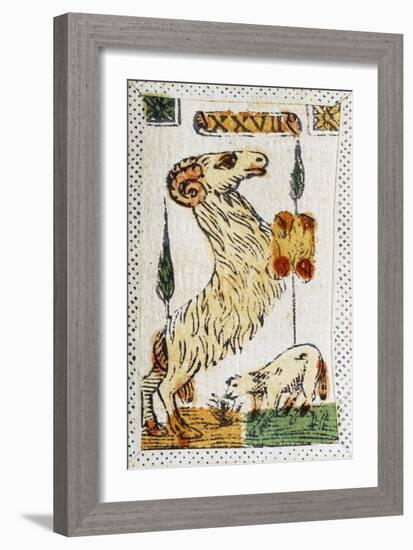 Tarot Card for Aries, 16th Century, Italy-null-Framed Giclee Print