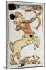 Tarot Card for Sagittarius, 16th Century, Italy-null-Mounted Giclee Print