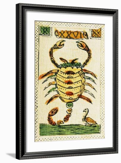 Tarot Card for Scorpio, 16th Century, Italy-null-Framed Giclee Print