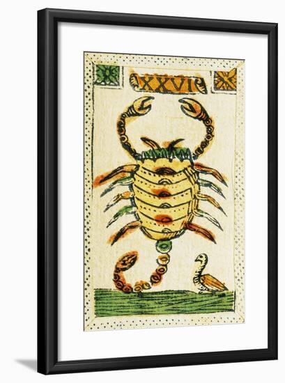 Tarot Card for Scorpio, 16th Century, Italy-null-Framed Giclee Print