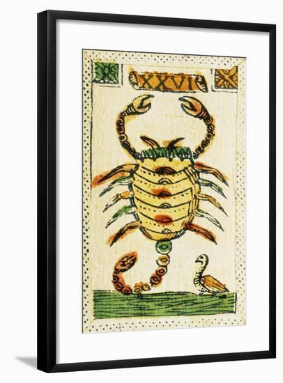 Tarot Card for Scorpio, 16th Century, Italy-null-Framed Giclee Print