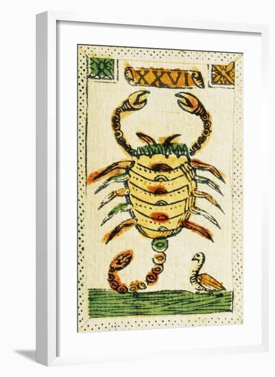 Tarot Card for Scorpio, 16th Century, Italy-null-Framed Giclee Print